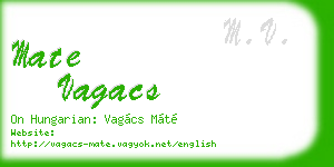 mate vagacs business card